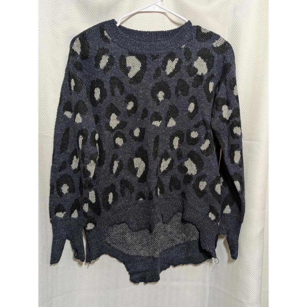 Free Generation Women's Medium Leopard Print Sweater